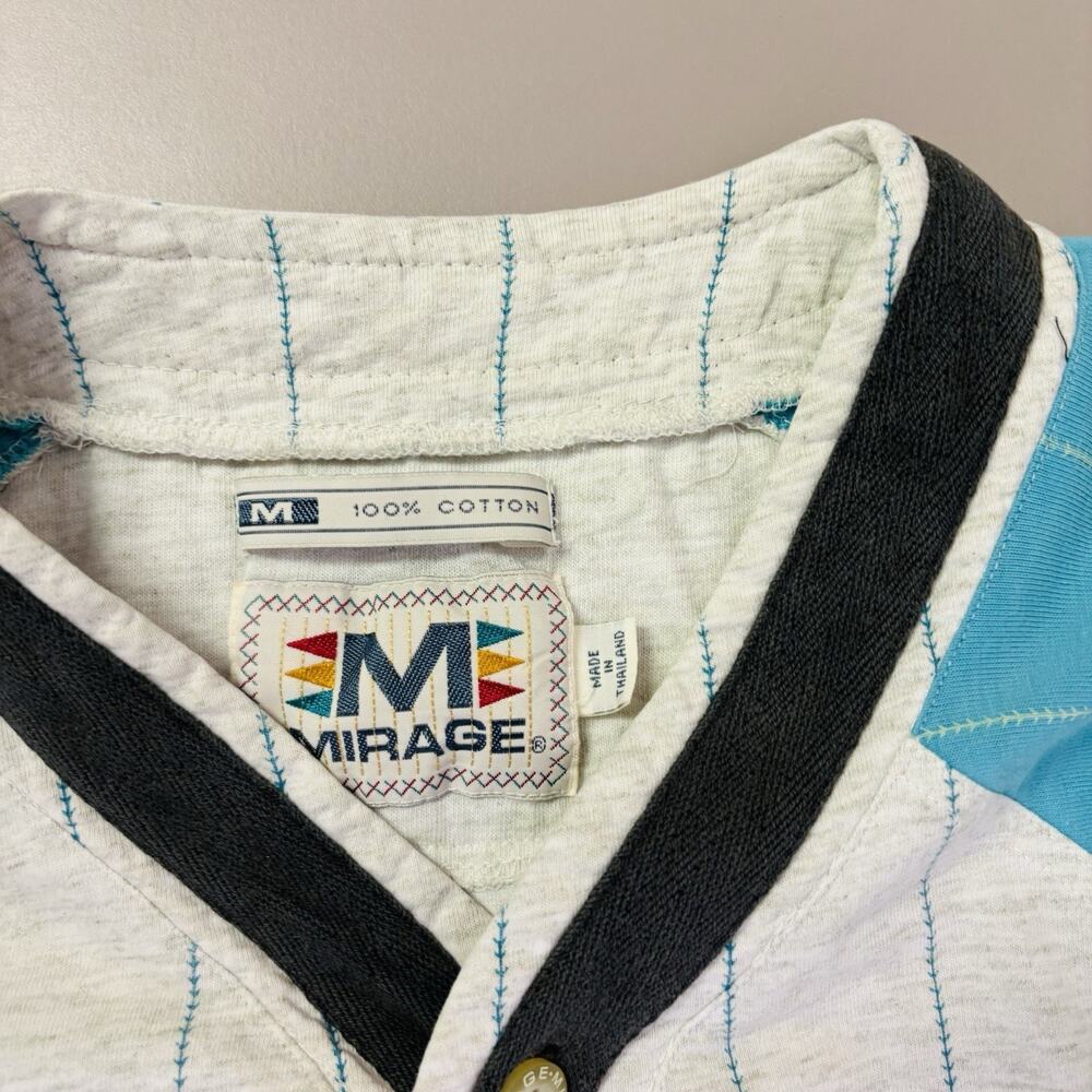 Vintage Florida Marlins 90s Baseball Jersey Shirt Mirage MLB Pinstripe Medium - Picture 3 of 8
